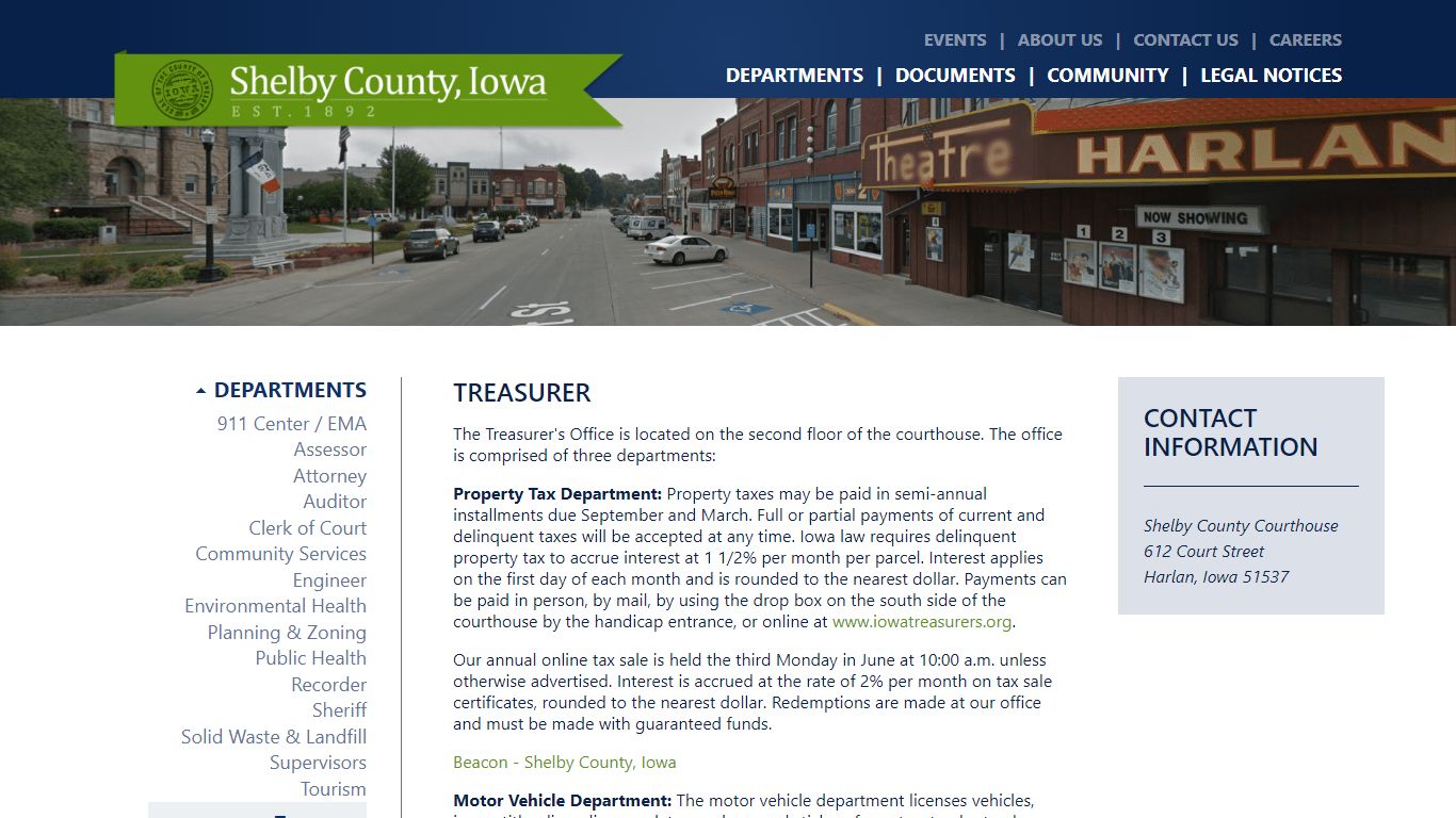 Treasurer - Shelby County, Iowa